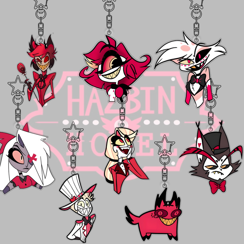 Home Office Kit - Chaveiro Hazbin Hotel Stars Kawaii Alastor