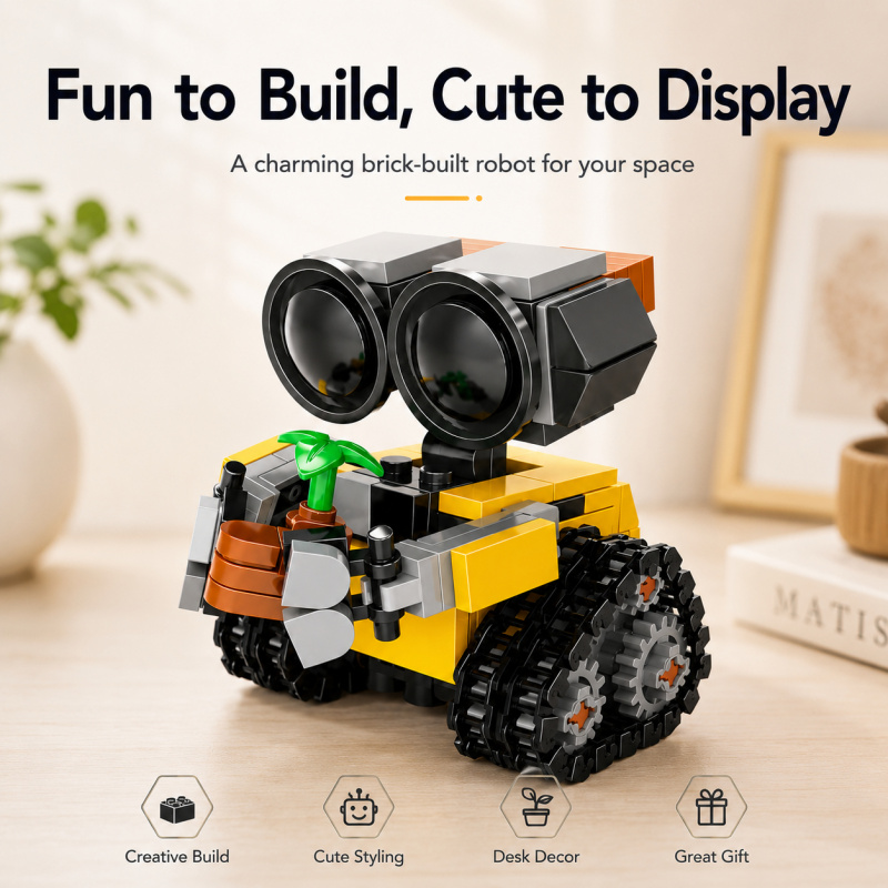 Home Office Kit - Conjunto de Blocos de Montar Mini