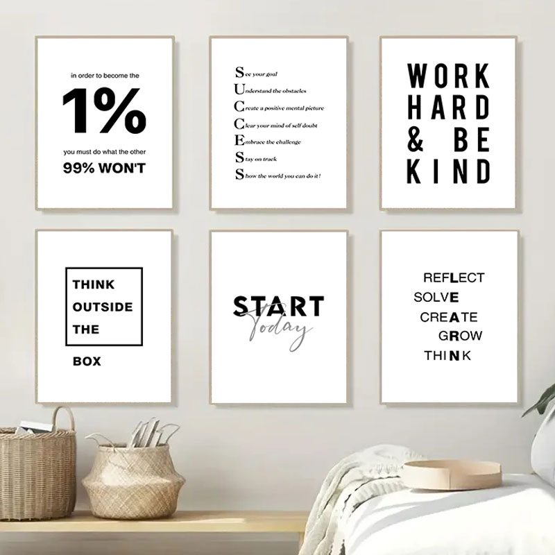 Home Office Room Inspiration - 1 peça de pôster em tela