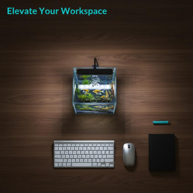 Home Office Lamp - Luminária USB para Aquário com Clipe,