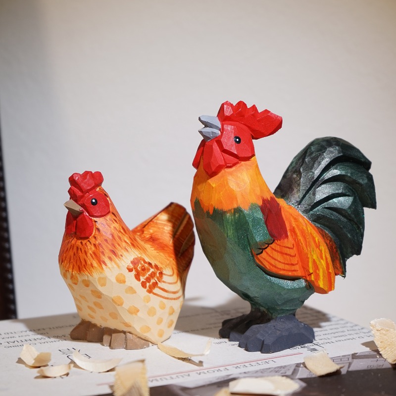 Fazenda galo e galinha escultu - Home Office Freelancer avaliação e preço