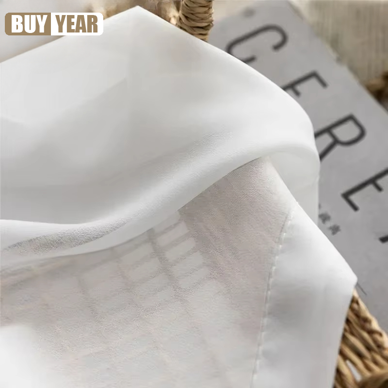 Cortinas de tule branco sólido - Home Office Buy avaliação e preço