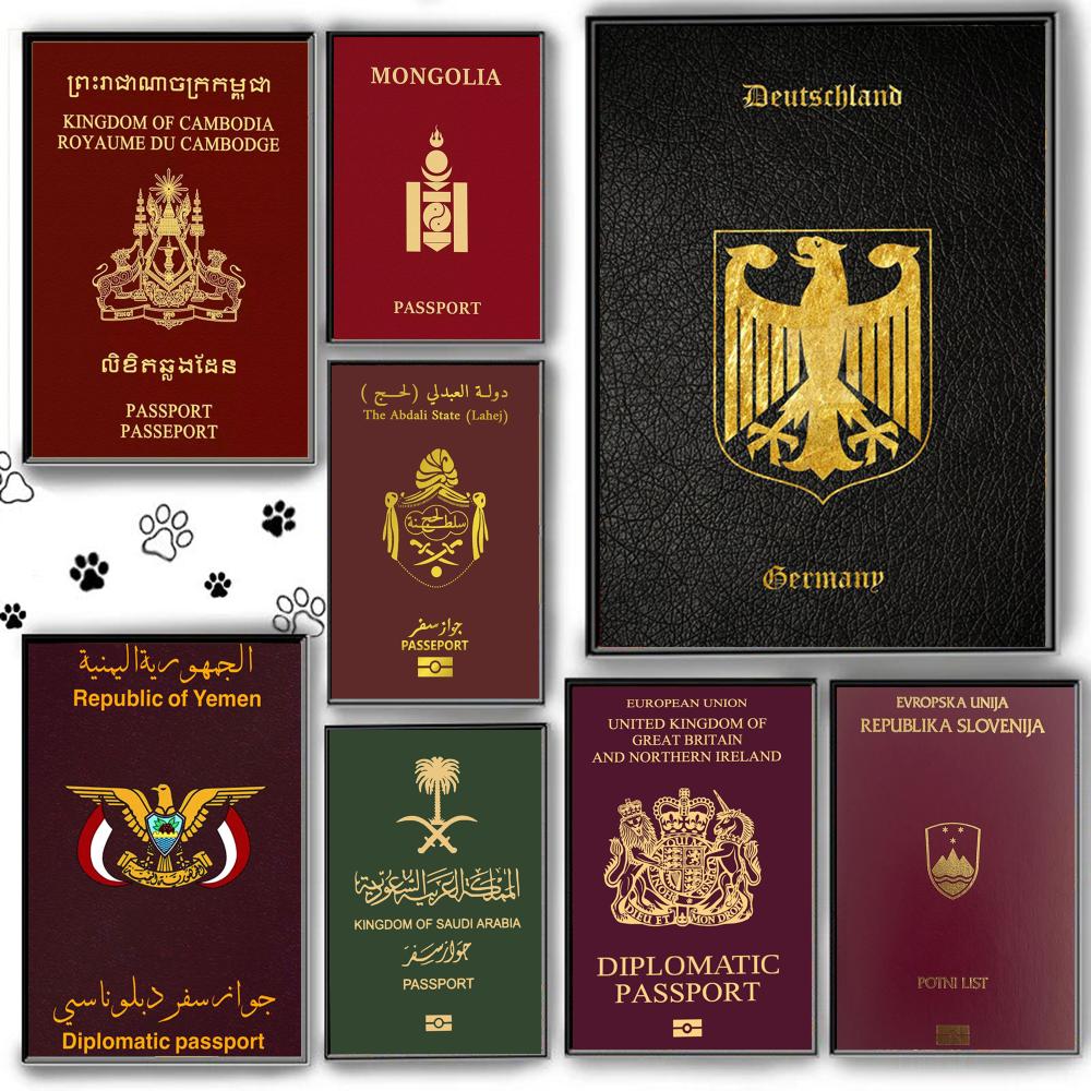 Pôster de passaportes com fund - Home Office Passport avaliação e preço