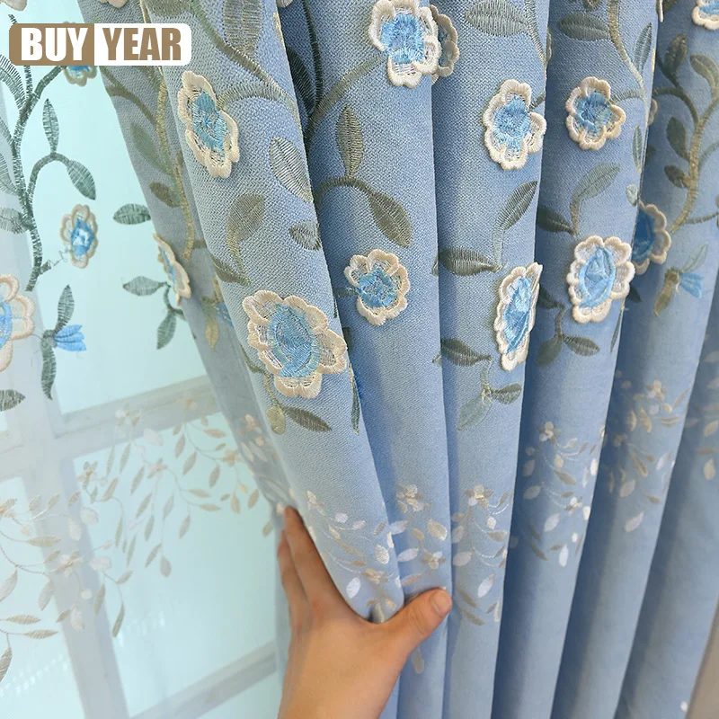 Novo vintage azul bordado jacq - Home Office Buy avaliação e preço