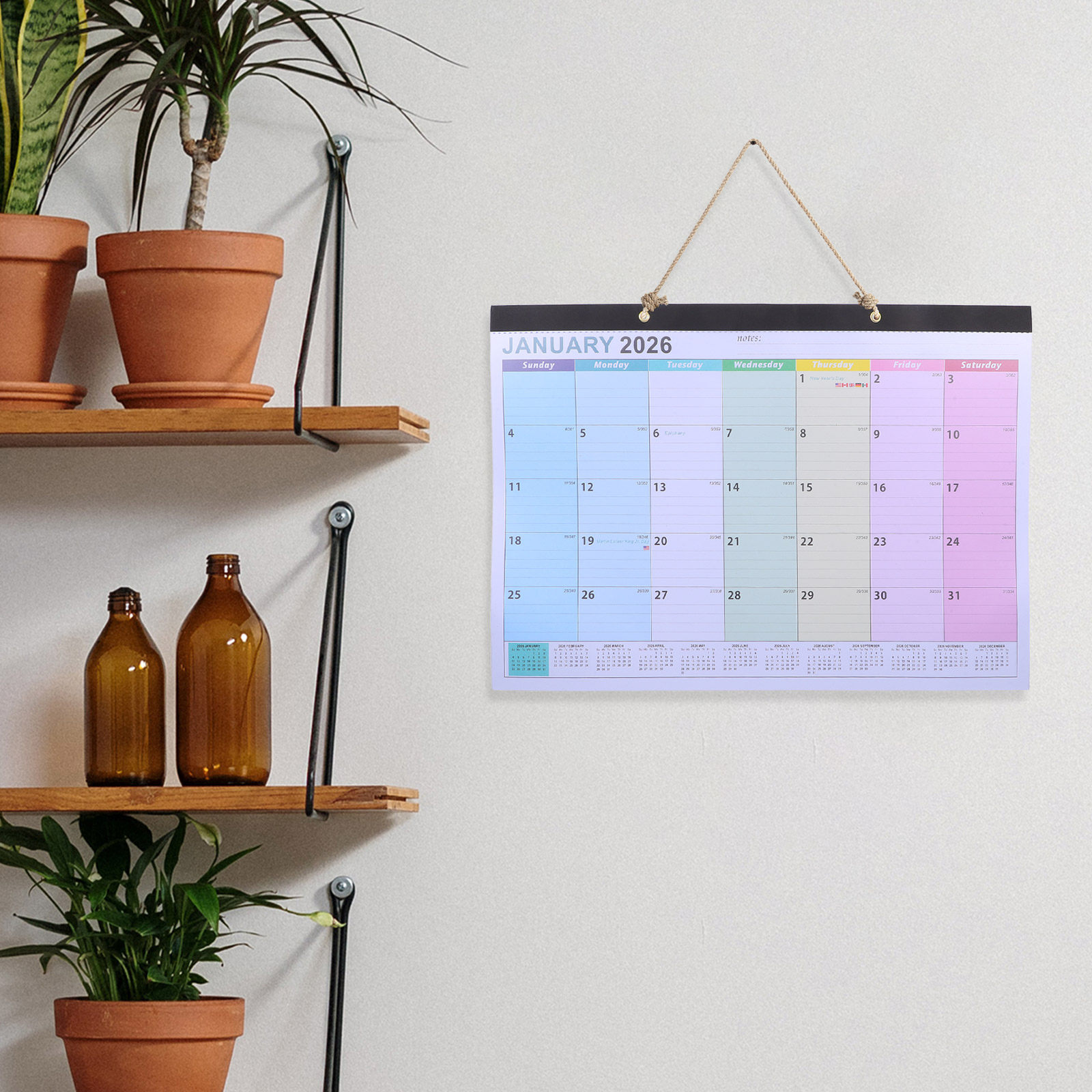 Calendário de Parede 2026, for - English Home Office avaliação e preço